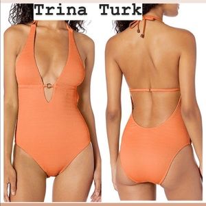 NWT Trina Turk Cabana Plunge 1 piece
